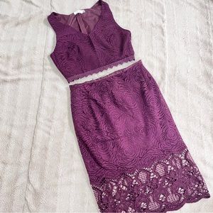 Lush 2 piece dress set, purple